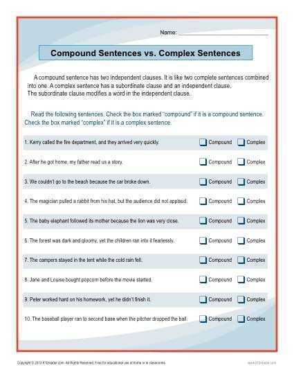 Compound and Complex Sentences Worksheet with Pin by Plex Sentences Year 7 On Self Directed Learning Year 7