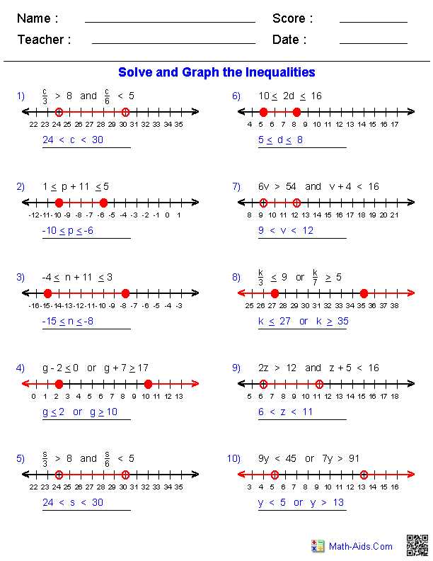 Compound Inequalities Word Problems Worksheet with Answers Along with Fresh Pound Inequalities Worksheet Elegant solving and Graphing