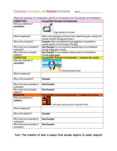 Conduction Convection Radiation Worksheet Answer Key with 22 Best Convection Conduction and Radiation Images On Pinterest