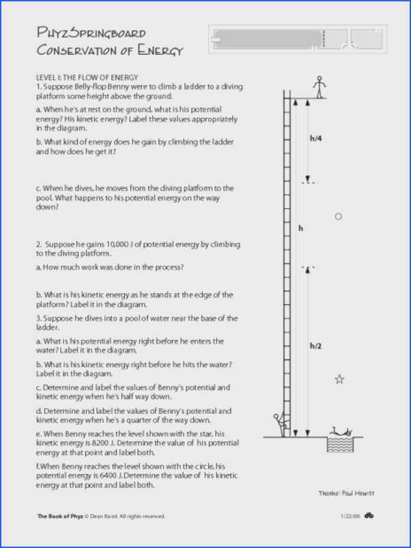 Conservation Of Energy Worksheet as Well as Conservation Energy Worksheet