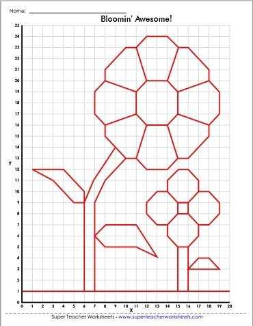 Coordinate Graphing Worksheets together with A Great Mystery Picture Graph for Spring