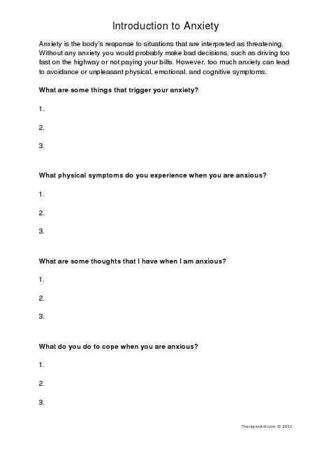 Coping with Anxiety Worksheets as Well as Cbt for Anxiety Worksheet social Work Pinterest