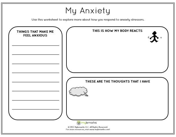 Coping with Anxiety Worksheets or Help Children Learn About and Manage their Anxiety with This