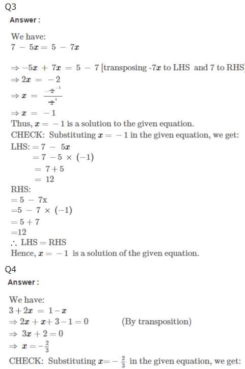 Course 3 Chapter 3 Equations In Two Variables Worksheet Answers as Well as Rs Aggarwal solutions for Class 7th Maths Linear Equations In E