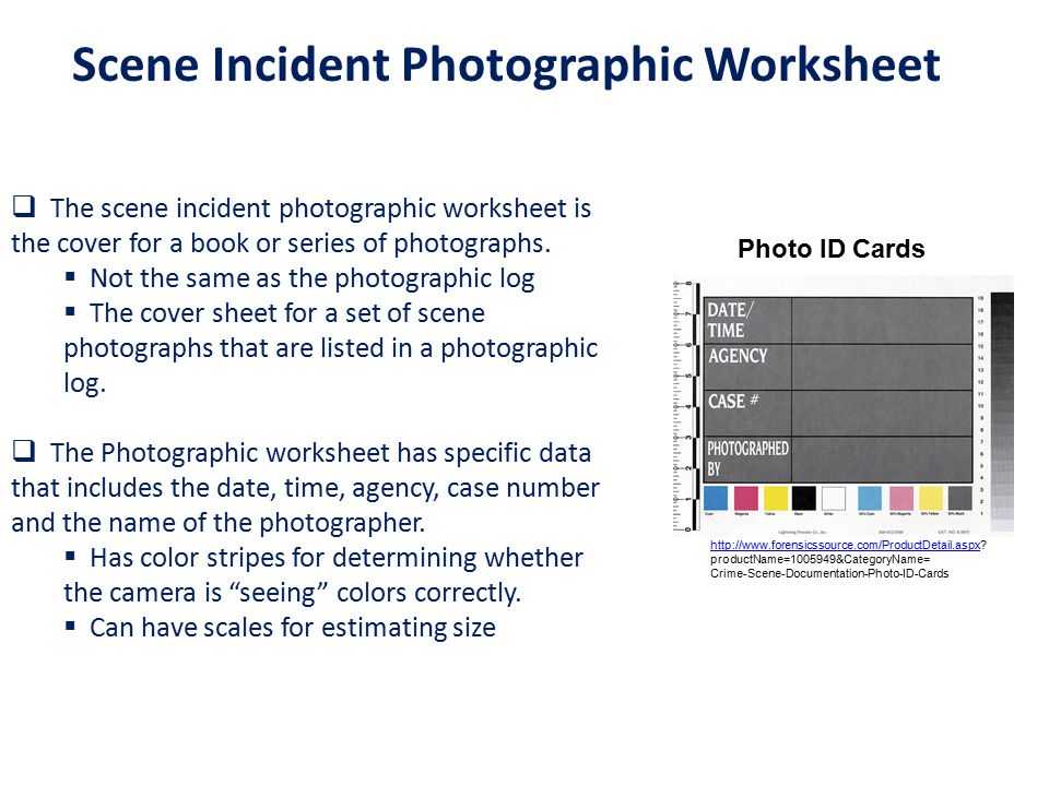 Crime Scene Documentation Worksheet Also forensic aspects Of Graphy Ppt Video Online