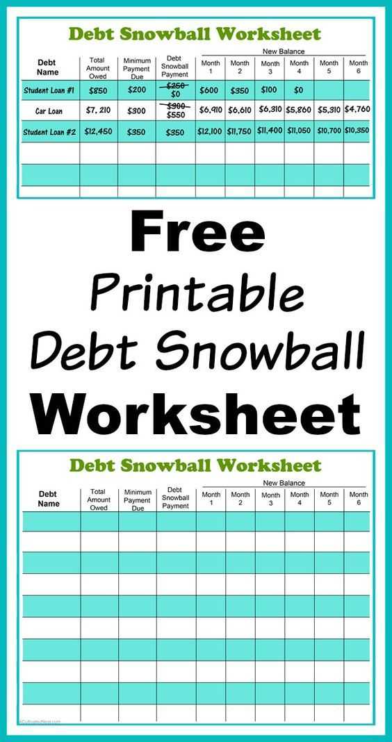 Dave Ramsey Debt Snowball Worksheet or Free Printable Debt Snowball Worksheet Pay Down Your Debt