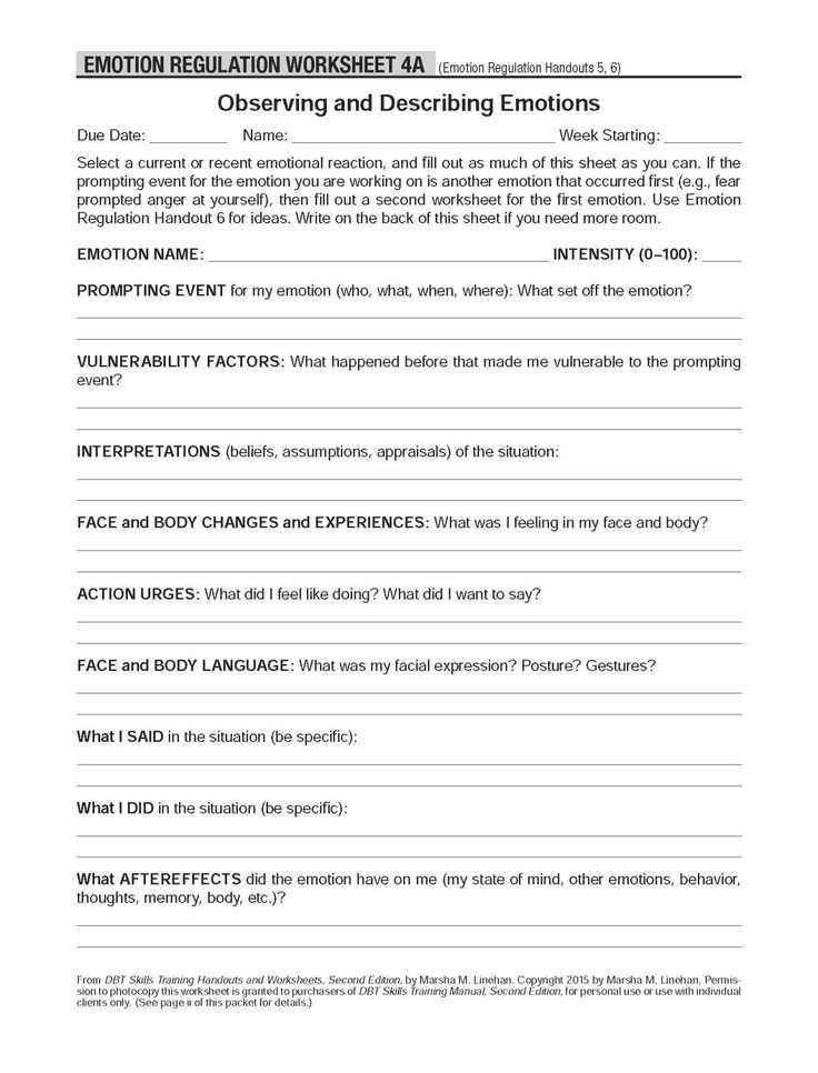 Dbt Skills Worksheets and 57 Best Counseling Images On Pinterest