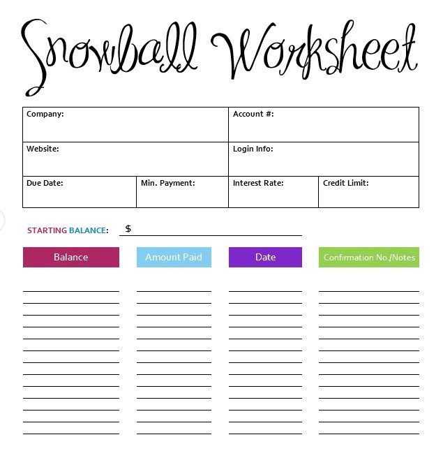 Debt Snowball Worksheet Printable as Well as Keep Track Of Your Payoff Progress with A Debt Snowball Worksheet