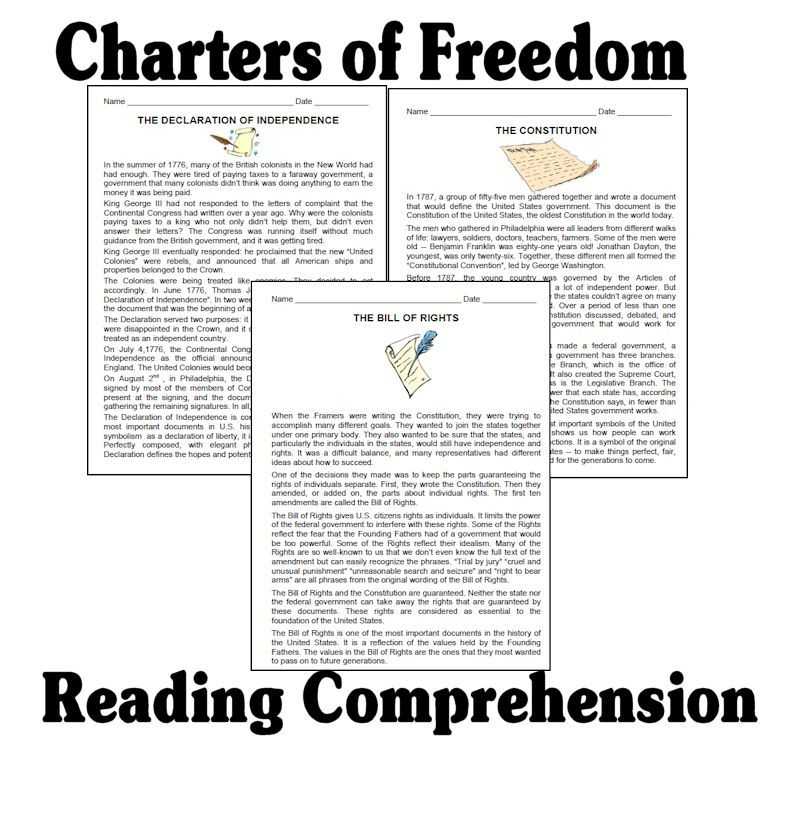 Declaration Of Independence Worksheet together with Reading Prehension Package Declaration Of Independence