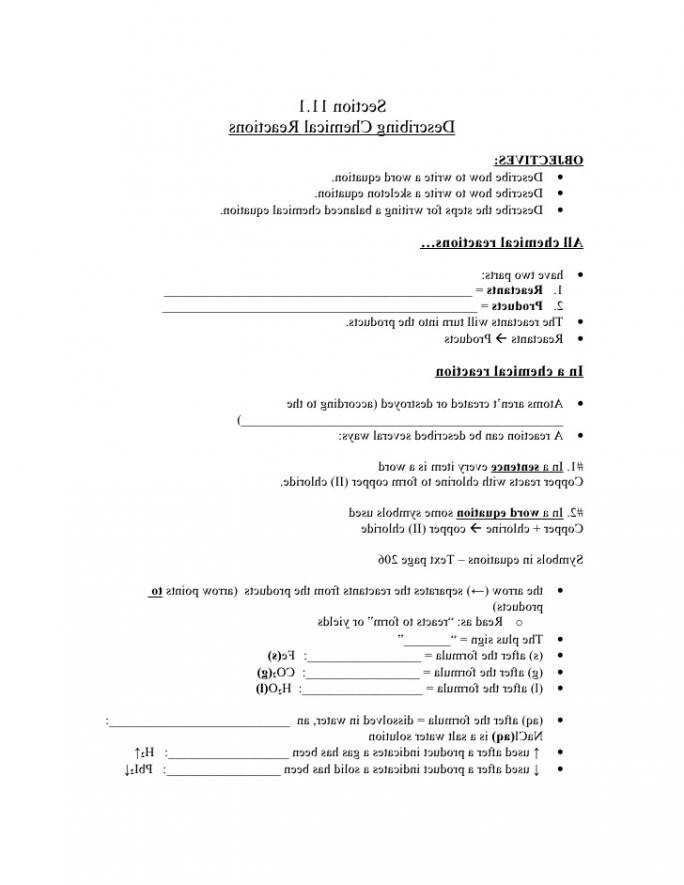 Describing Chemical Reactions Worksheet Answers Along with 23 Best Classification Chemical Reactions Worksheet Answers