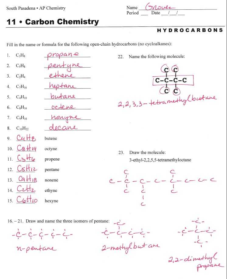 Describing Chemical Reactions Worksheet Answers Along with Chemical Reaction Worksheet Answers New Hydrocarbon Nomenclature