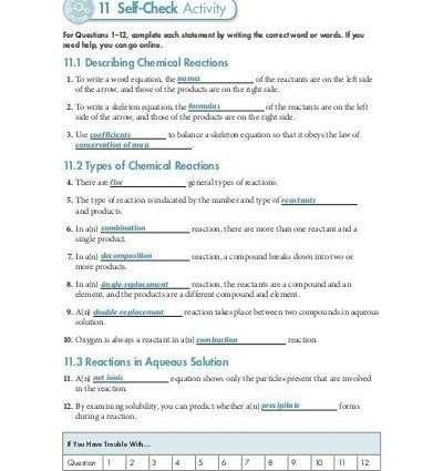 Describing Chemical Reactions Worksheet Answers and Classification Chemical Reactions Worksheet Answers Best 22