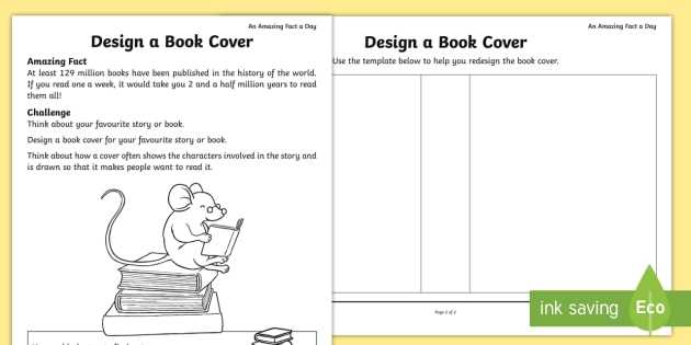 Designing Your Life Worksheets with Design A Book Cover Worksheet Activity Sheet Amazing Fact
