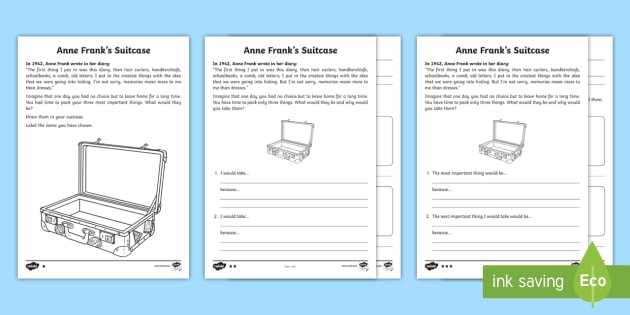 Diary Of Anne Frank Worksheets Free as Well as Anne Frank S Suitcase Read and Draw Worksheet Activity Sheet