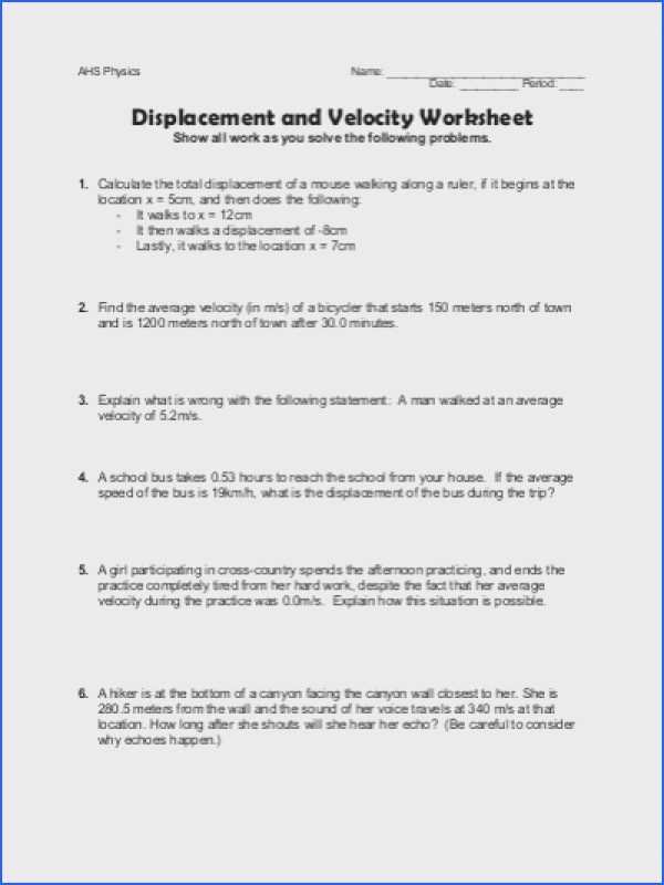Distance and Displacement Worksheet Answers and 24 Awesome Pics Distance and Displacement Worksheet Answer Key