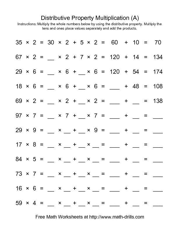 Distributive Property Worksheet Answers Along with Math Properties Worksheets 8th Grade