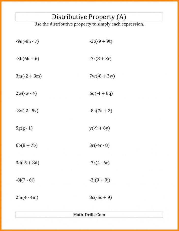 Distributive Property Worksheet Answers Also 59 Elegant the Distributive Property Worksheet Answers – Free Worksheets