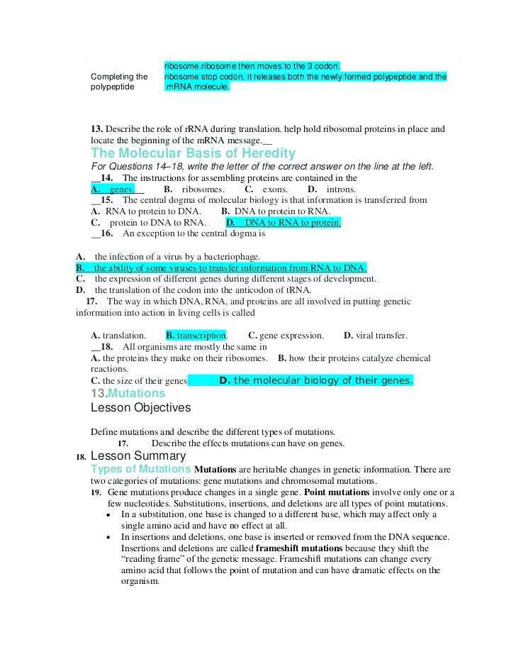 Dna Rna and Proteins Worksheet Answer Key together with Worksheets 44 Inspirational Dna the Molecule Heredity Worksheet
