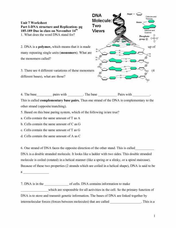 Dna Unit Review Worksheet with Worksheets 47 Re Mendations Dna the Molecule Heredity Worksheet