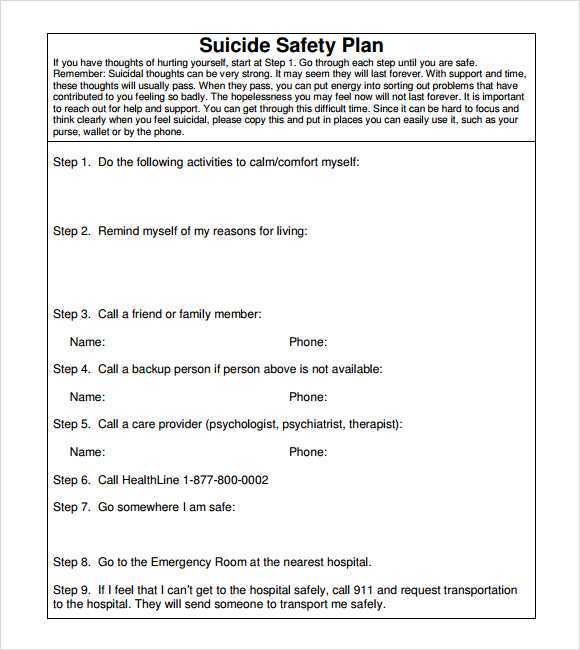 Domestic Violence Safety Plan Worksheet or Safety Plan for Suicidal Clients Template Template Design Ideas