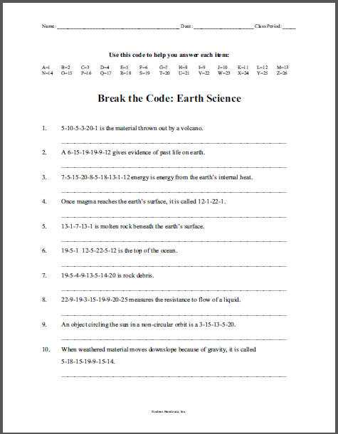 Earth Science Worksheets High School Also 6th Grade School Work Unique High School Math Printable Worksheets