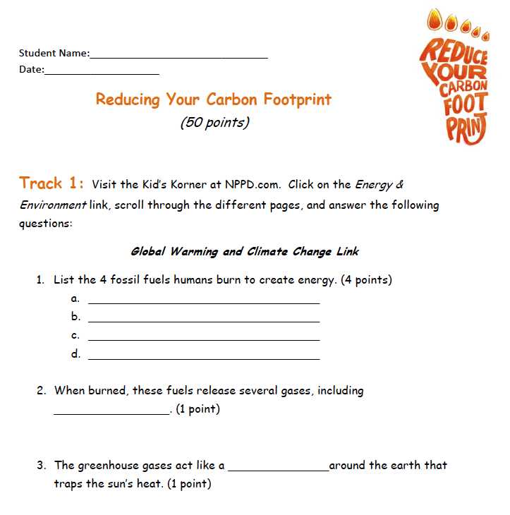 Ecological Footprint Worksheet Answers with Carbon Footprint Worksheet & ""sc" 1"st" "chicago Botanic Garden