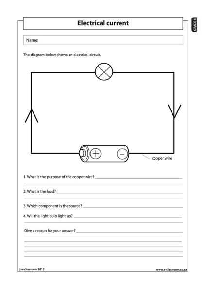 Electric Circuits and Electric Current Worksheet Answers Also 54 Best Electricity Images On Pinterest