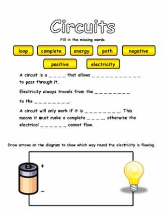 Electrical Circuit Worksheets and Basic Electricity Worksheet Kidz Activities