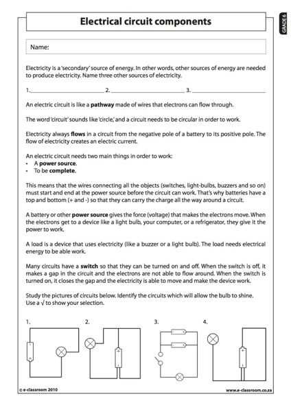 Electrical Circuit Worksheets together with 124 Best Science Electricity Images On Pinterest