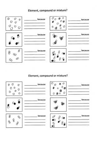 Elements Compounds and Mixtures 1 Worksheet Answers together with Worksheet for Elements Pounds and Mixtures Kidz Activities
