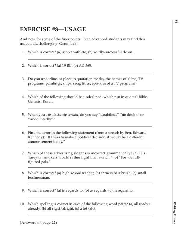 Embedding Quotations Correcting the Errors Worksheet Answers with Writing Fitness Practical Exercises for Better Business Writing
