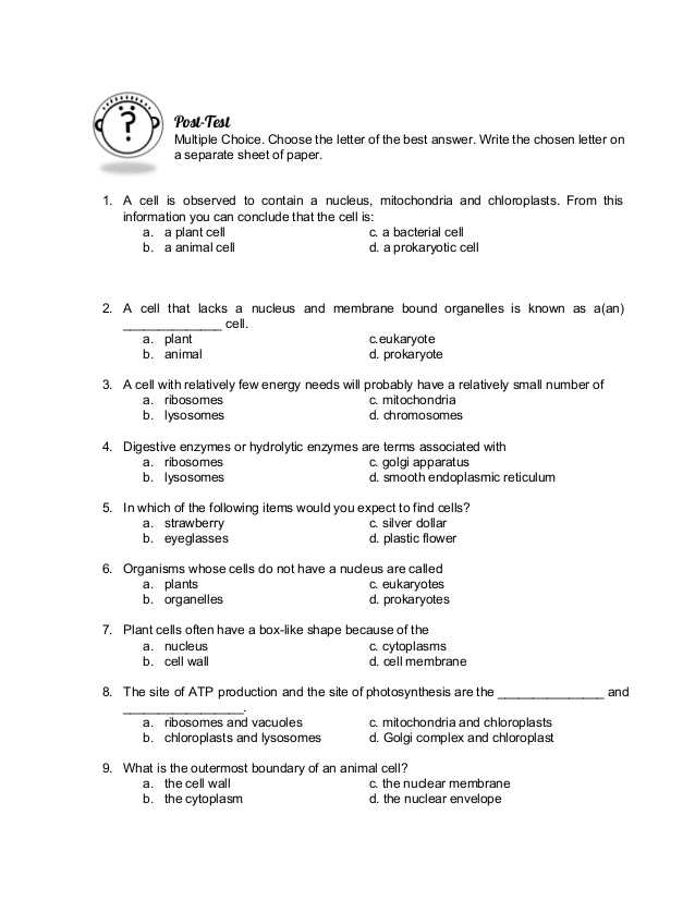 Energy In A Cell Worksheet Answers Also Module Cell Structure and Function