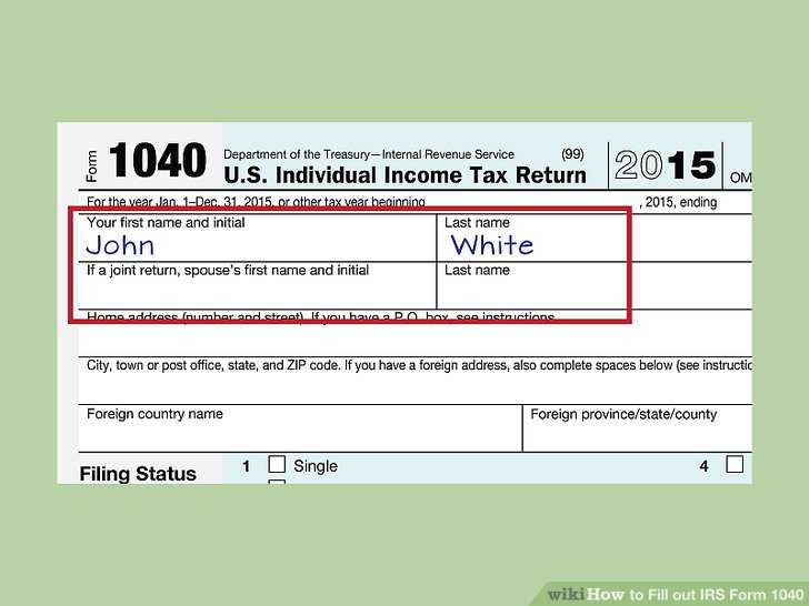 Estimated Tax Worksheet or How to Fill Out Irs form 1040 with form Wikihow