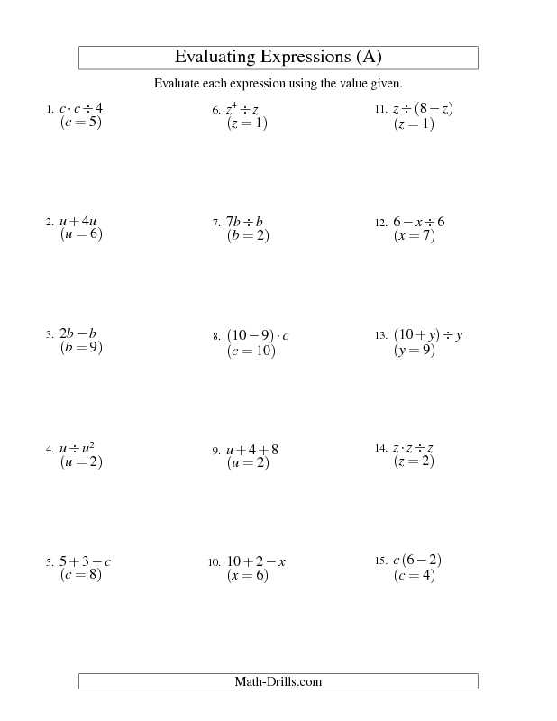 Evaluating Expressions Worksheet Also Worksheets 48 Re Mendations Evaluating Functions Worksheet Full Hd