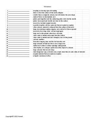Evolution Vocabulary Worksheet and 12 Best Earth Science Vocabulary Crosswords for Earth Science
