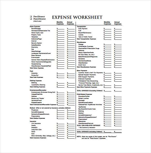 Excel Financial Worksheet Template with Free Expenses Sheet Guvecurid