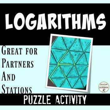 Expanding and Condensing Logarithms Worksheet Along with Logarithms Puzzles Teaching Resources
