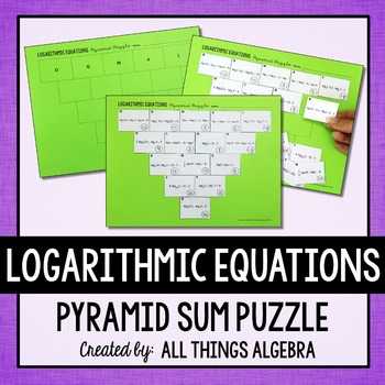 Expanding and Condensing Logarithms Worksheet together with Logarithms Puzzles Teaching Resources
