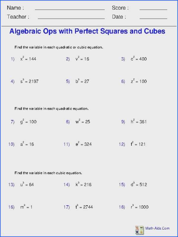 Exponents and Radicals Worksheet and Radicals Worksheet