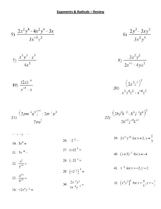 Exponents and Radicals Worksheet and Unique Properties Exponents Worksheet Luxury Radical Exponents