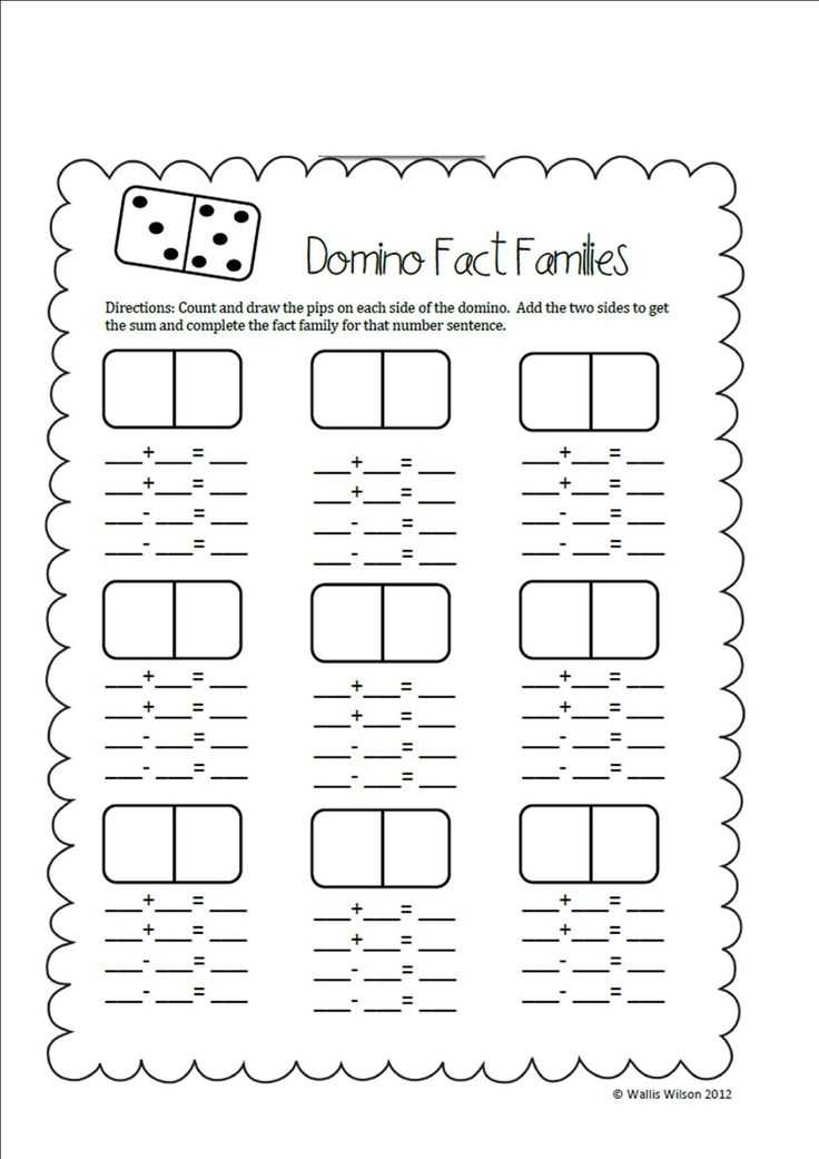 Fact Family Worksheets for First Grade and 16 Best Math Fact Families Images On Pinterest