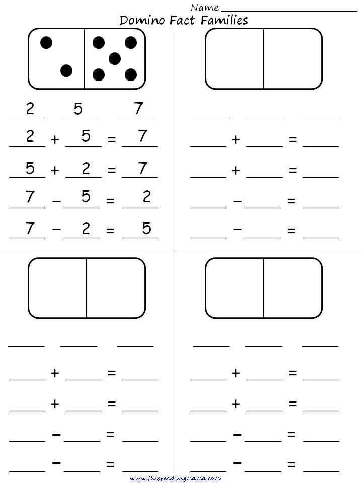 Fact Family Worksheets for First Grade together with 16 Best Math Fact Families Images On Pinterest