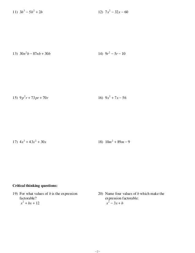 Factoring Polynomials Worksheet with Answers Algebra 2 Also Worksheets 50 Inspirational Factoring Quadratics Worksheet High