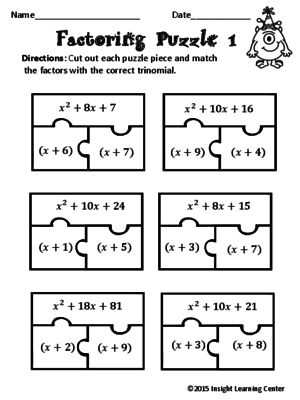 Factoring Polynomials Worksheet with Answers Algebra 2 with 60 Best Factoring and Quadratics Images On Pinterest