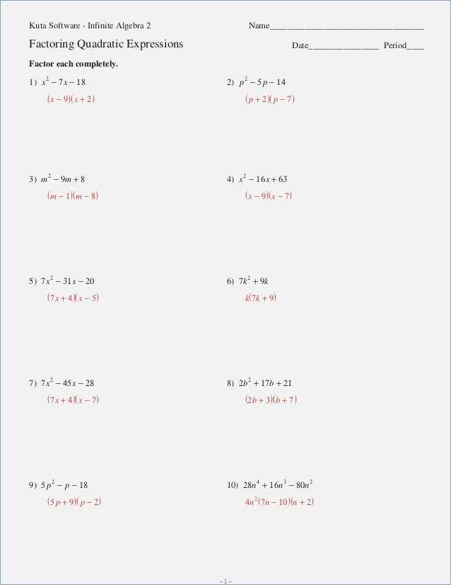 Factoring Quadratic Trinomials Worksheet Along with Worksheets 50 Inspirational Factoring Quadratics Worksheet Hi Res