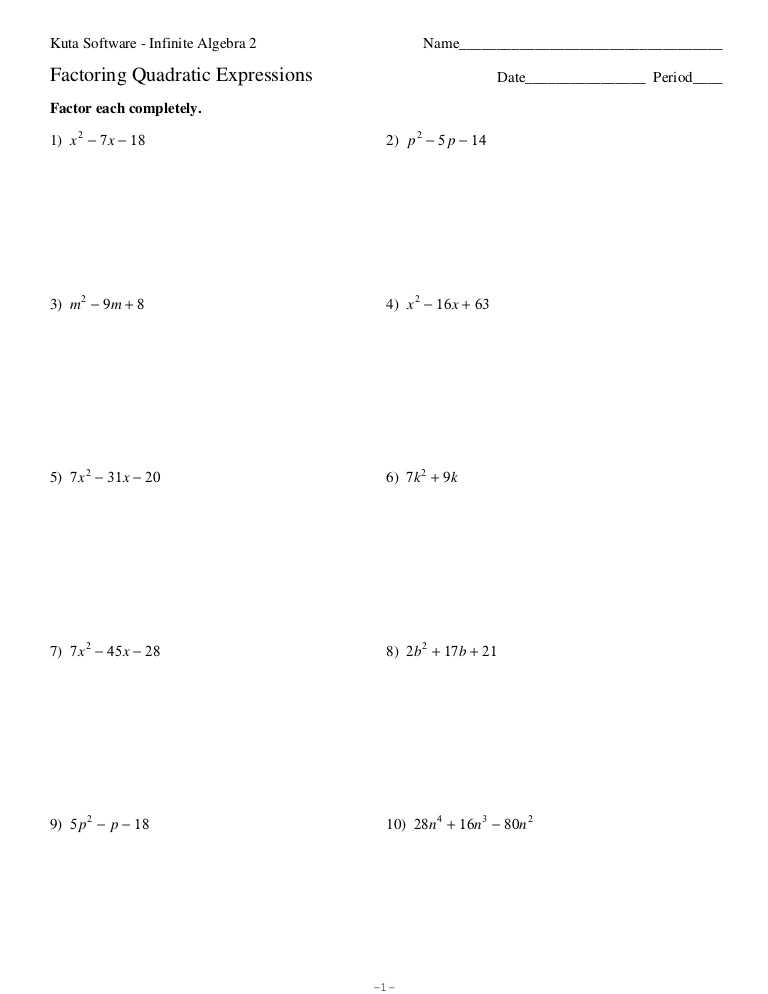 Factoring Quadratics Worksheet together with Lovely solving Quadratic Equations by Factoring Worksheet Unique