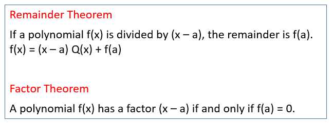 Factoring Special Cases Worksheet Also Remainder theorem solutions Examples Videos
