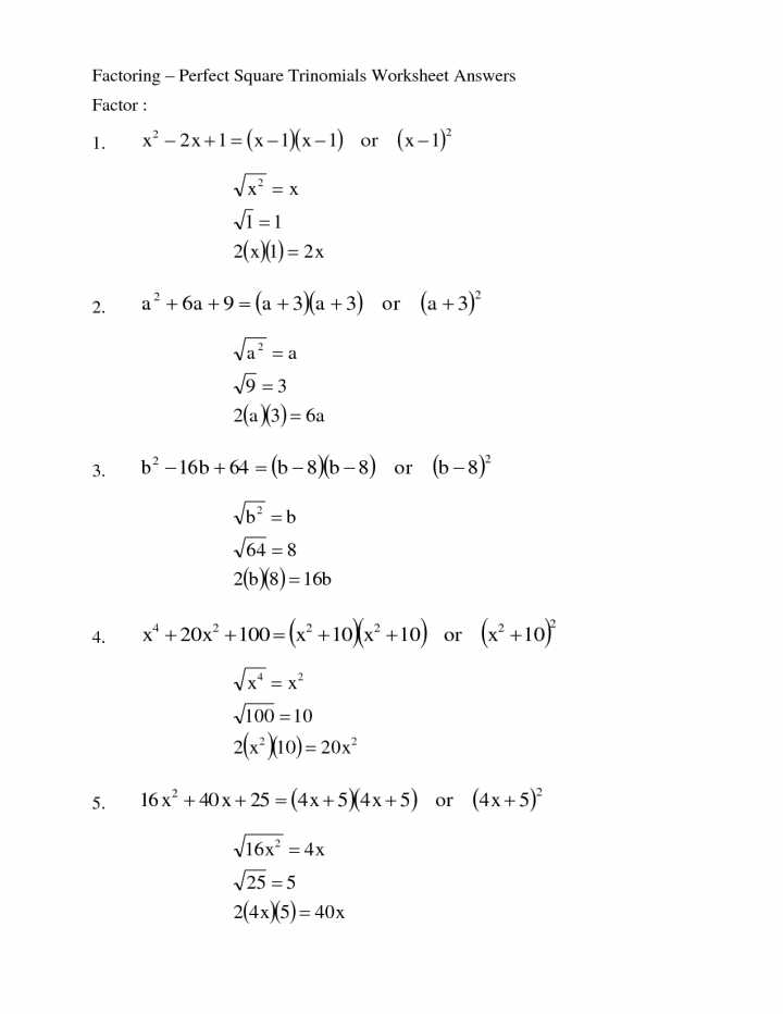 Factoring Trinomials with Leading Coefficient Worksheet and Worksheets 49 Best Factoring Trinomials Worksheet Hi Res