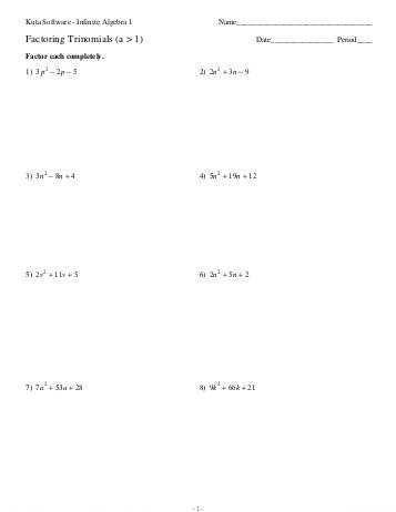 Factoring Trinomials Worksheet with Answer Key as Well as Printables Factoring Trinomials Worksheet Answers Freegamesfriv