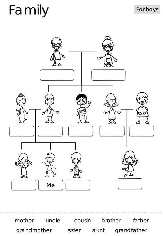 Family Tree Worksheet Printable and Family Tree Worksheets Worksheets for All